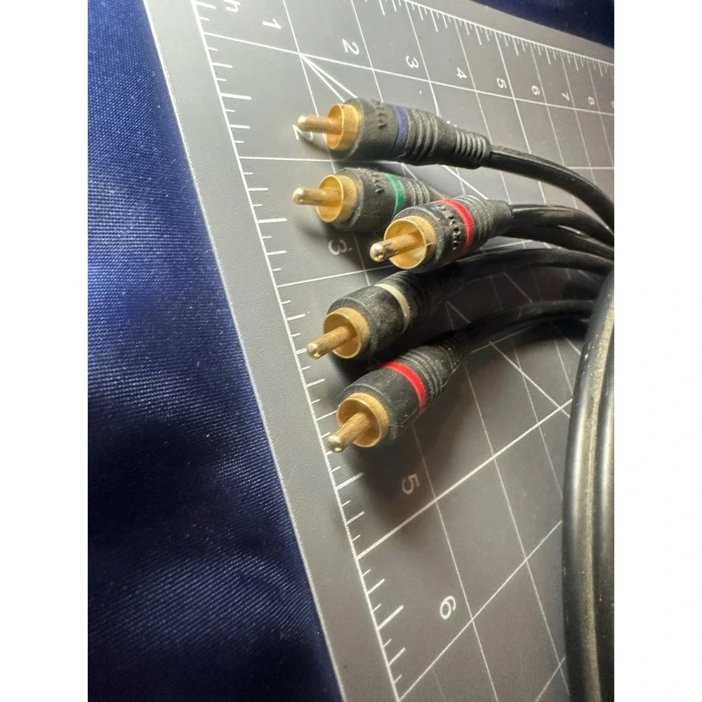 5 RCA Connectors 12' Foot Male/Male RWB Component Audio Video Cable